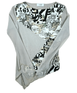 Mesh Top Vintage Asymetryczny